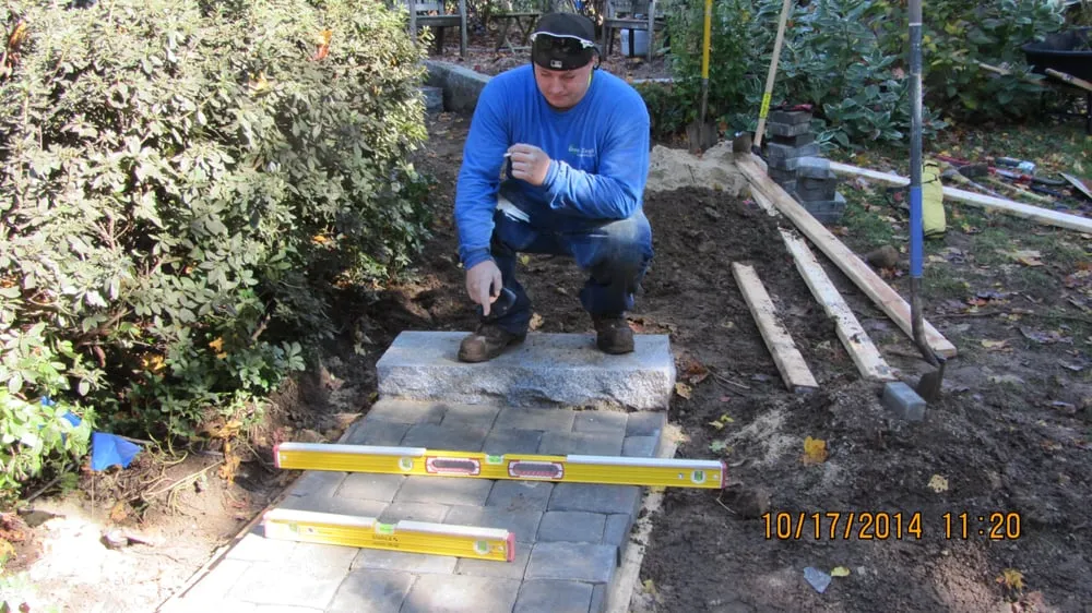 Custom landscape installation in Dartmouth, MA - Green Earth Landscaping