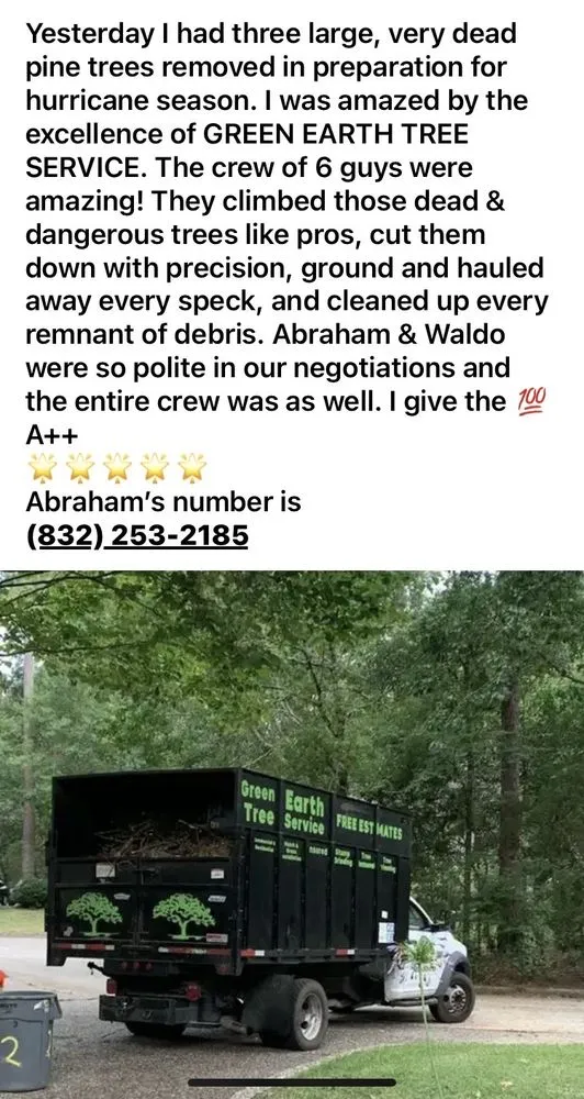 Local landscape installation in Magnolia, TX by Green Earth Tree Service