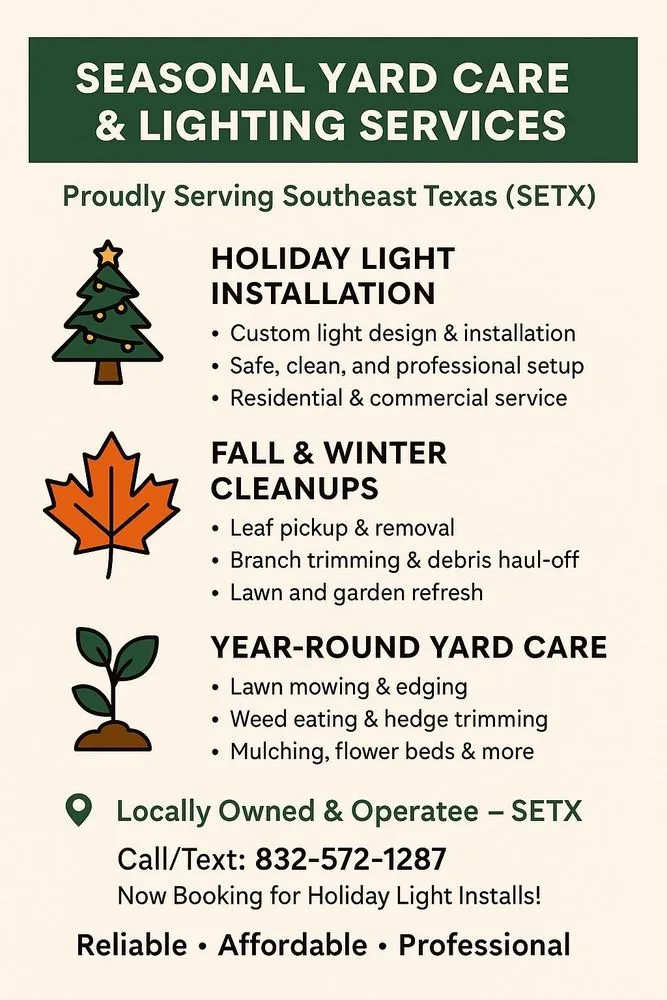 Custom lawn mowing service with custom design in Anahuac, TX by Green Edge Landscaping