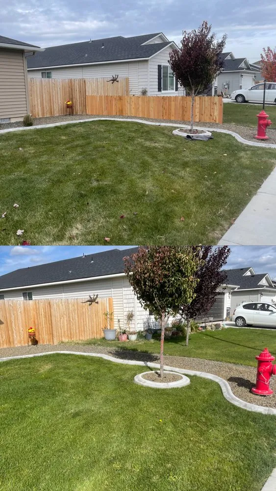 Professional yard cleanup service with custom design in Nampa, ID by Green Edge Lawn and Landscape