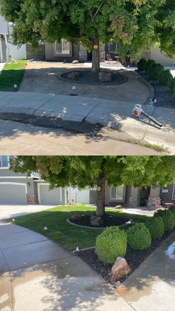Custom yard maintenance for residential properties in Nampa, ID by Green Edge Lawn and Landscape