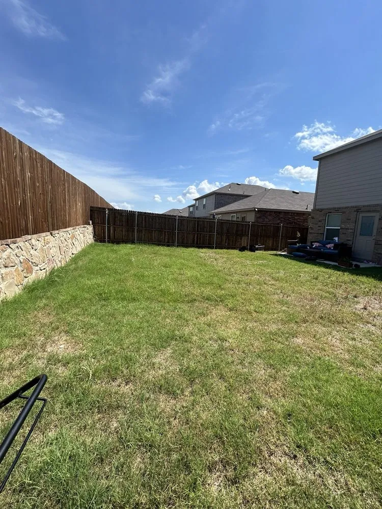 Professional yard cleanup service in Princeton, TX by Green Edge Lawn Care