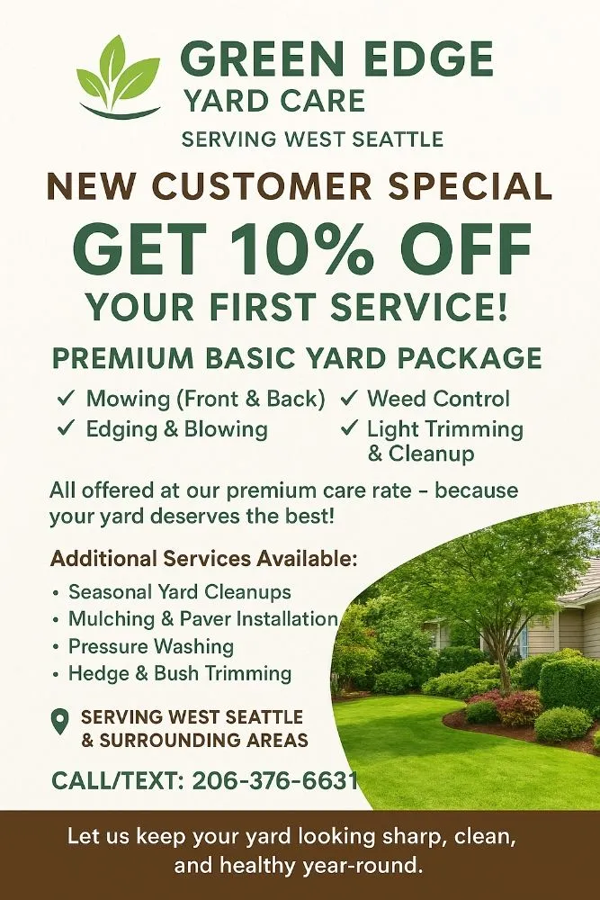 Professional yard cleanup service near you across Seattle, WA - Green Edge