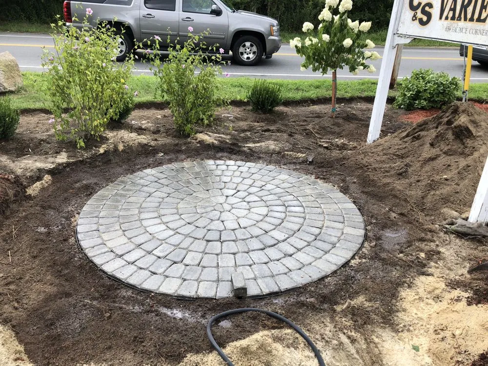 Custom lawn mowing service with custom design in Lincoln, RI by Green Environment Landscaping