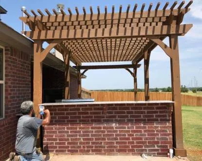 Affordable outdoor landscaping in Tuttle, OK by Green Escape Oasis & Const