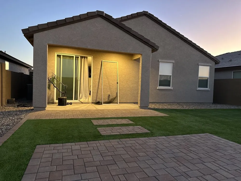 Professional outdoor landscaping in Phoenix, AZ by Green Forever Arizona Synthetic Turf & Pavers