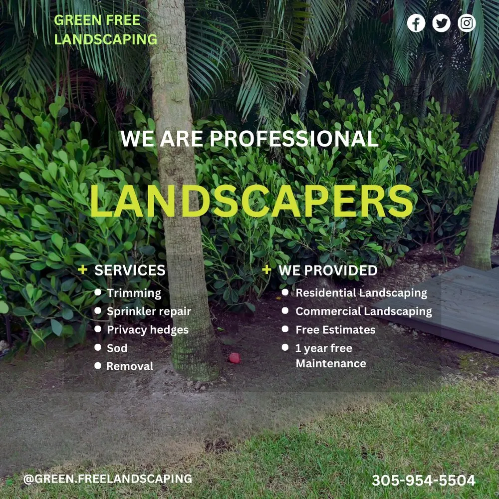 Trusted lawn mowing service for homes in Hollywood, FL by Green Free Landscaping