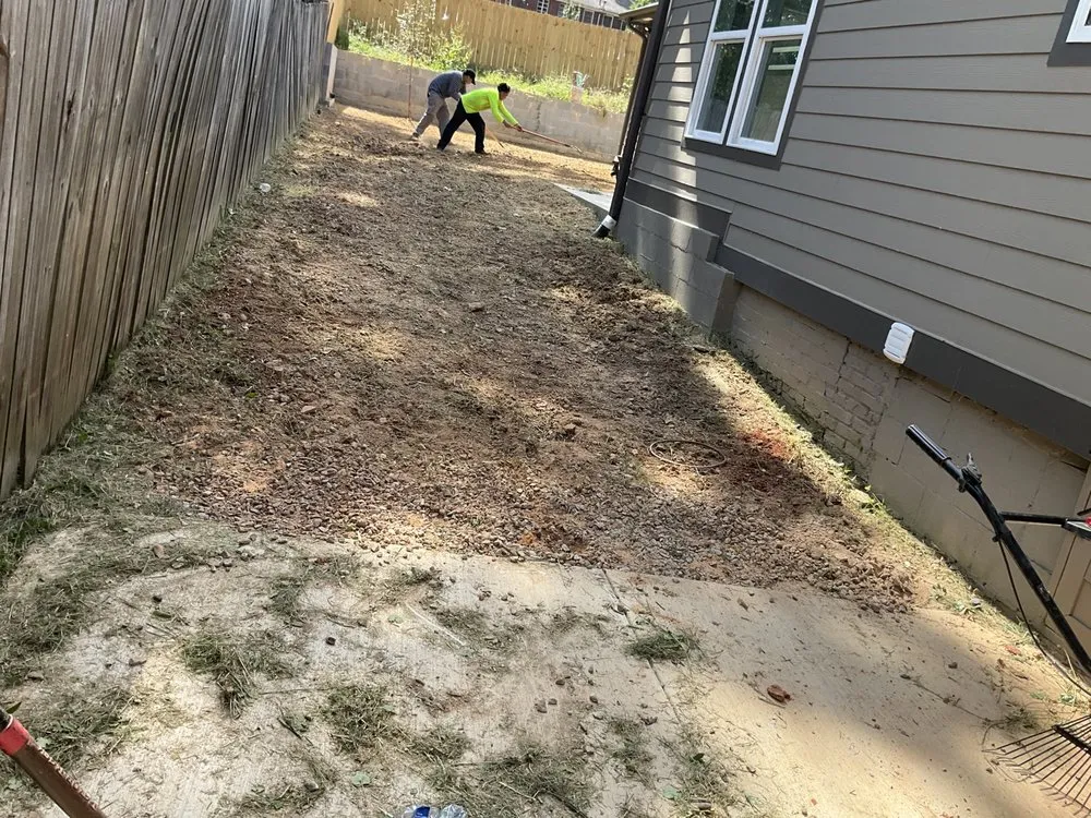 Custom yard cleanup service for outdoor upgrades in Atlanta, GA by Green Garden Lawn & Landscape