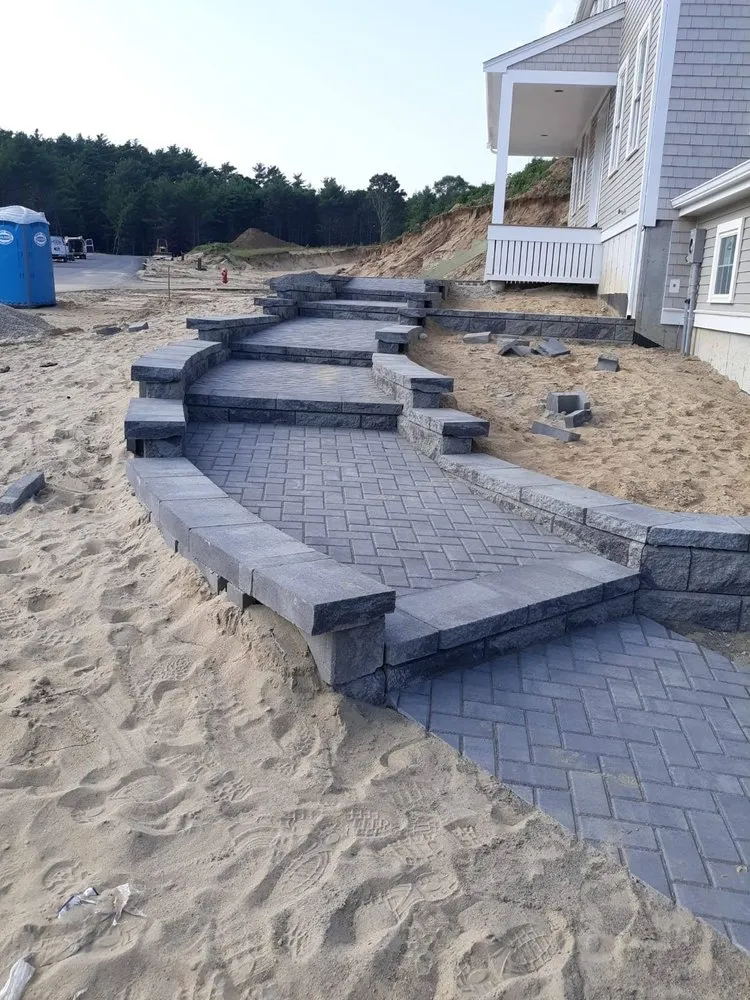 Custom garden landscaping in Brockton, MA by Green Go