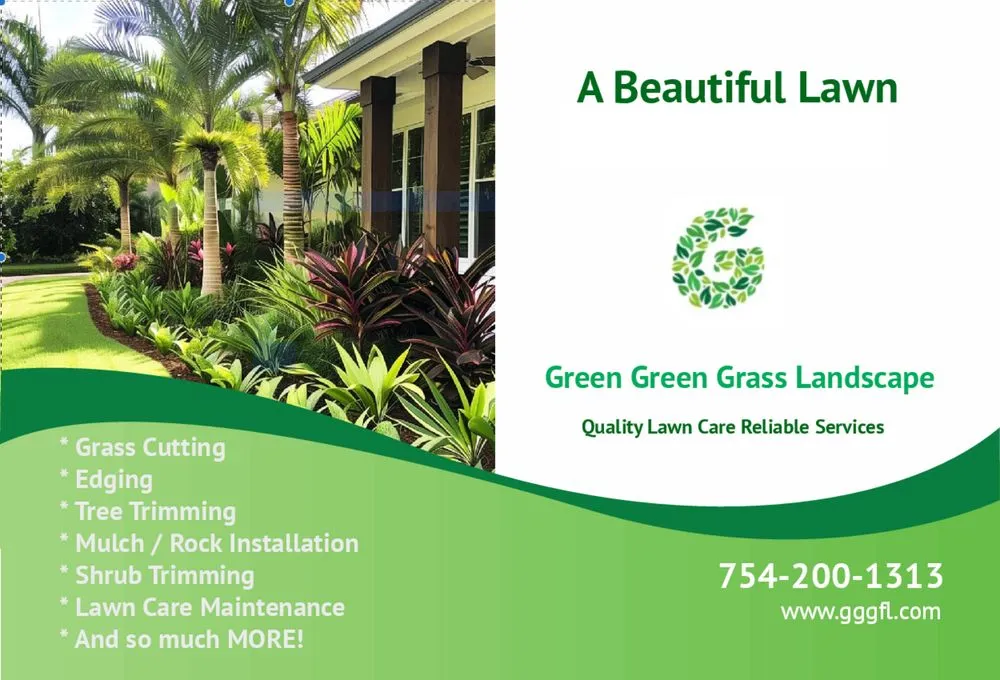 Local lawn care service in Boca Raton, FL - Green Green Grass