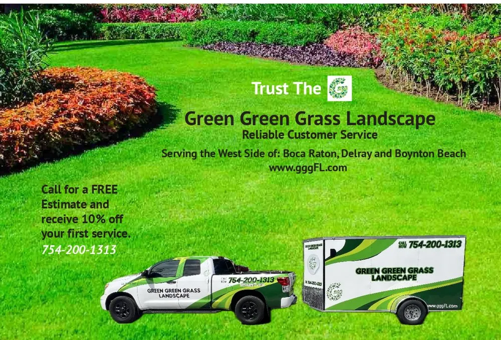 Trusted landscaping services experts serving Boca Raton, FL - Green Green Grass