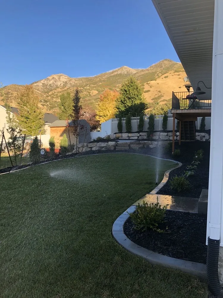 Custom lawn mowing service for residential properties in Lehi, UT by Green Grove Landscaping