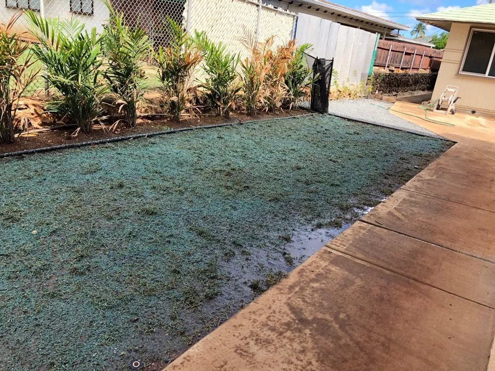 Custom landscape installation for beautiful yards in Waimanalo, HI by Green Hawaii Landscaping and Sprinkler