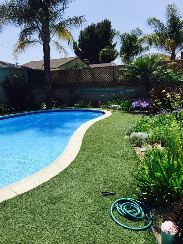 Custom landscape installation in Van Nuys, CA - Green Heritage Landscaping