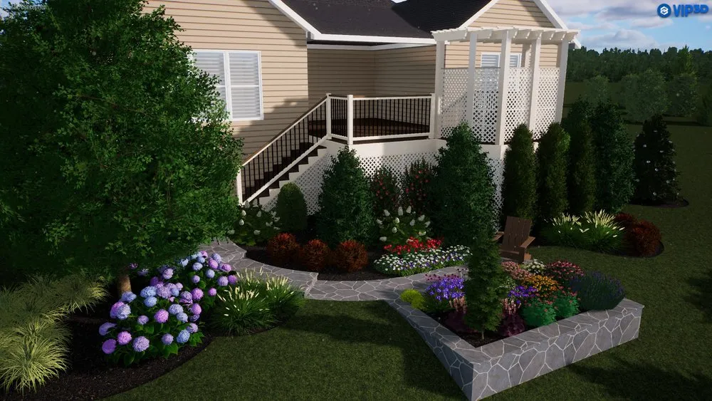Affordable landscape design for homes in Locust, NC by Green Heron