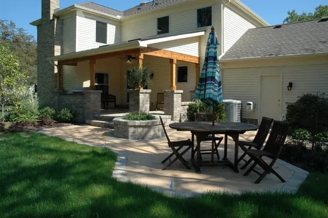 Custom garden landscaping for year-round maintenance in Sheffield Lake, OH by Green Impressions Landscaping