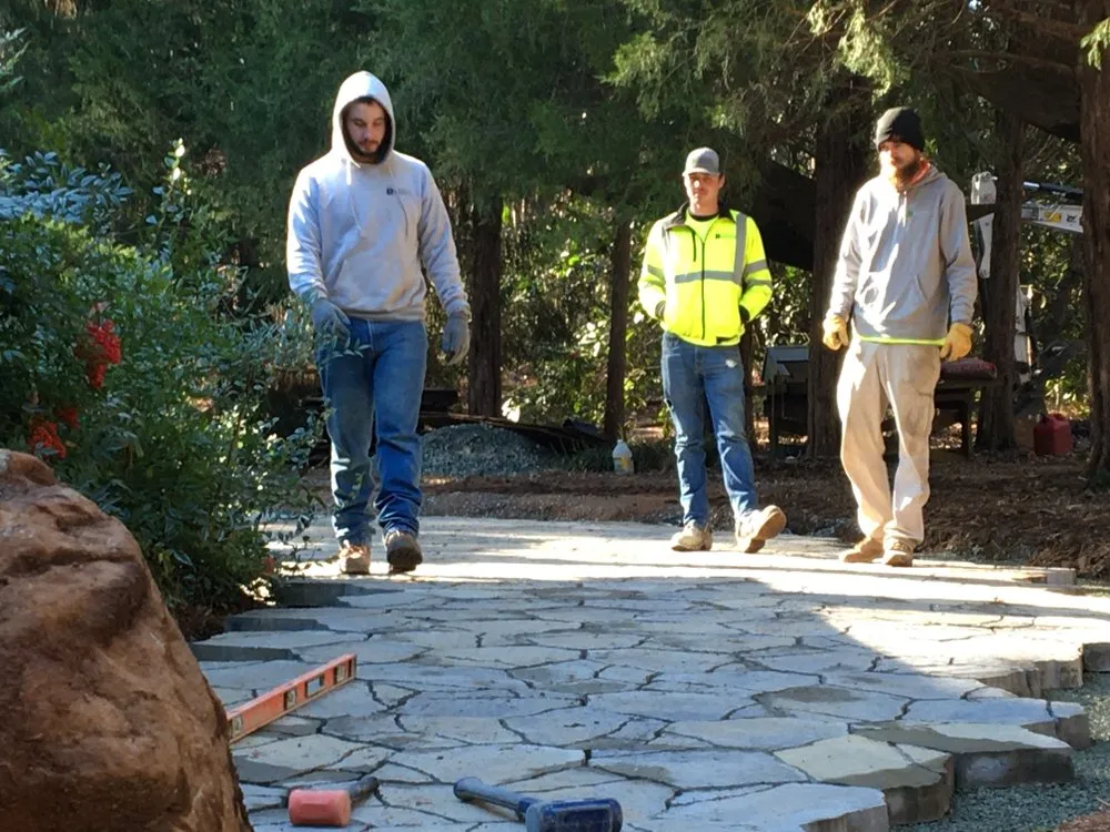Local landscape installation with custom design in Whitsett, NC by Green Innovations