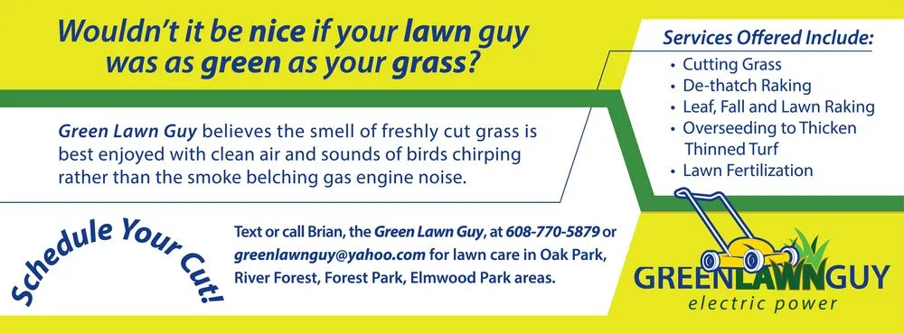 Affordable lawn mowing service in River Forest, IL by Green Lawn Guy