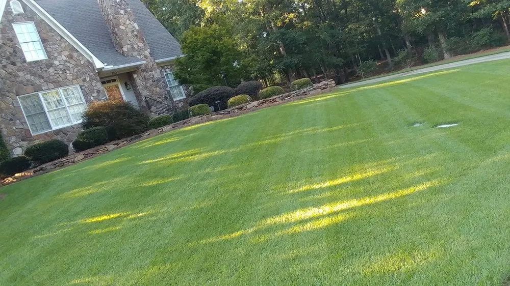 Custom landscape installation in Inman, SC by Green Leaf Landscapes