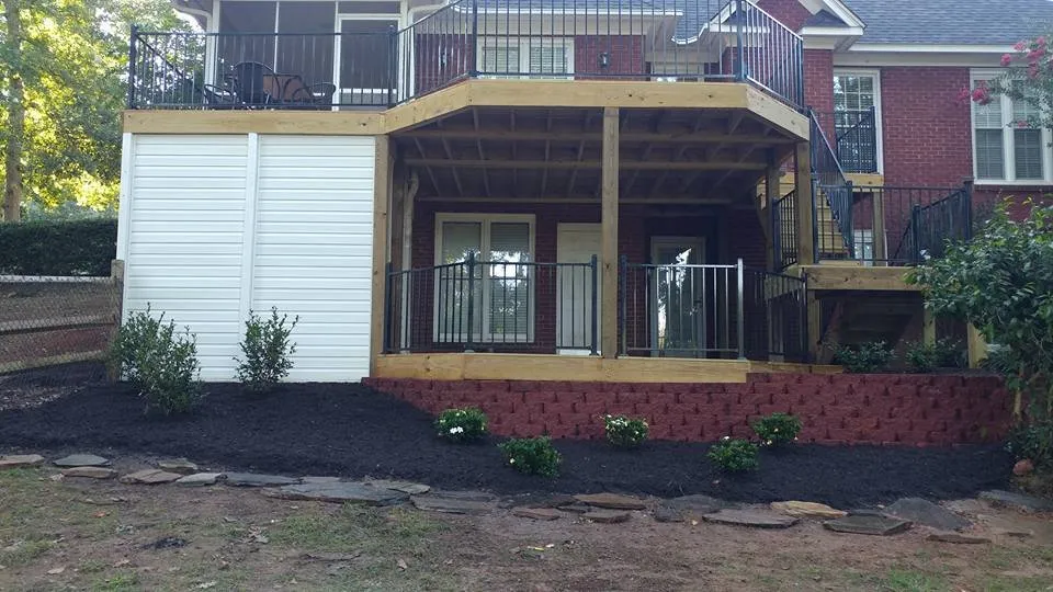 Custom landscape installation in Inman, SC - Green Leaf Landscapes