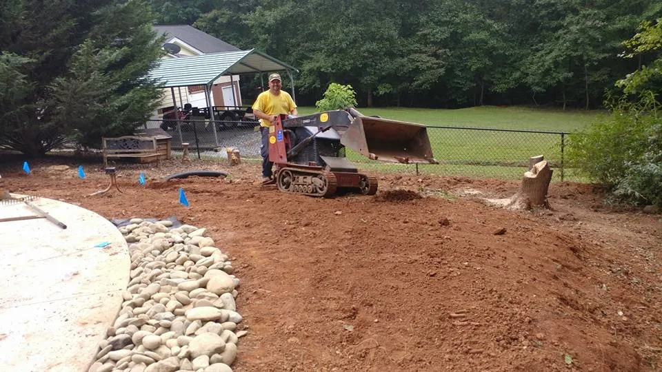 Custom landscape installation for outdoor upgrades in Inman, SC by Green Leaf Landscapes