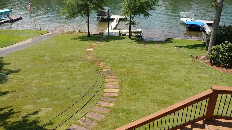 Expert yard cleanup service for homes in Inman, SC by Green Leaf Landscapes