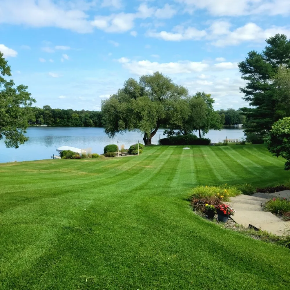 Professional landscape installation for year-round maintenance in Sartell, MN by Green Leaf Lawn Care