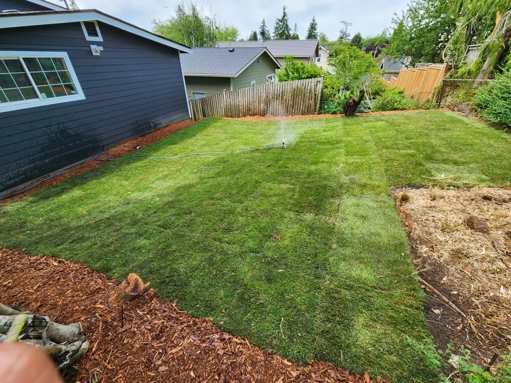 Custom landscape installation in Shelton, WA by Green Leaves Trees Services and Landscaping