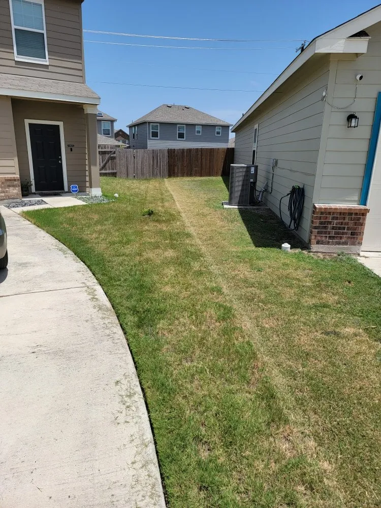 Custom garden landscaping with custom design in Georgetown, TX by Green Machines Lawn Care