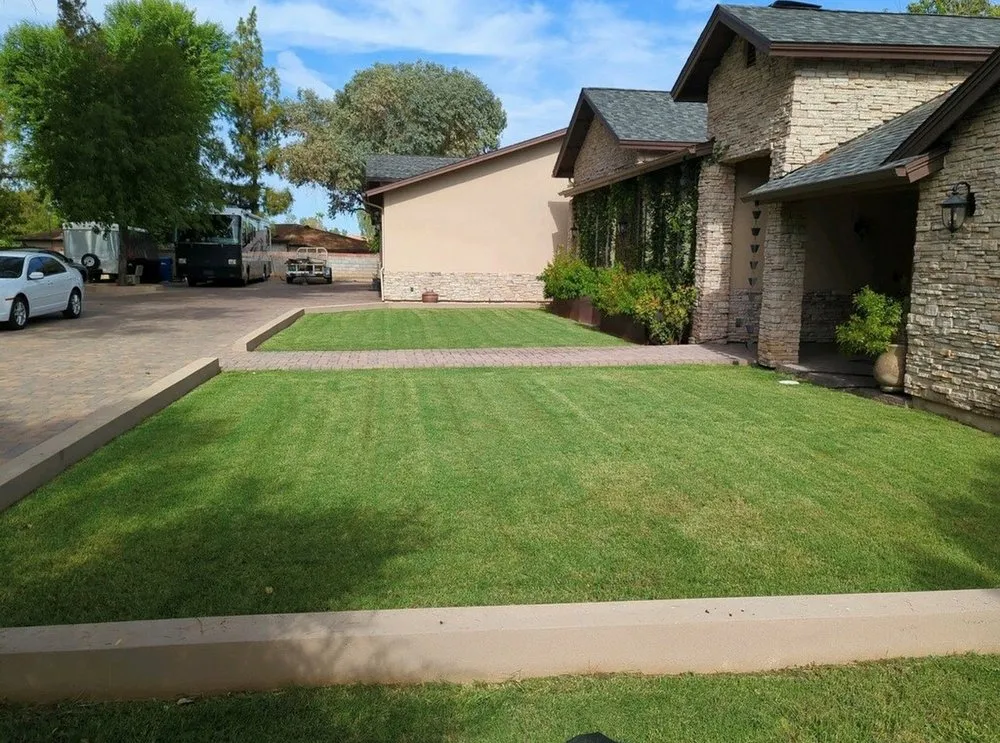 Custom yard cleanup service with custom design across Gilbert, AZ - Green Magic Lawn Services