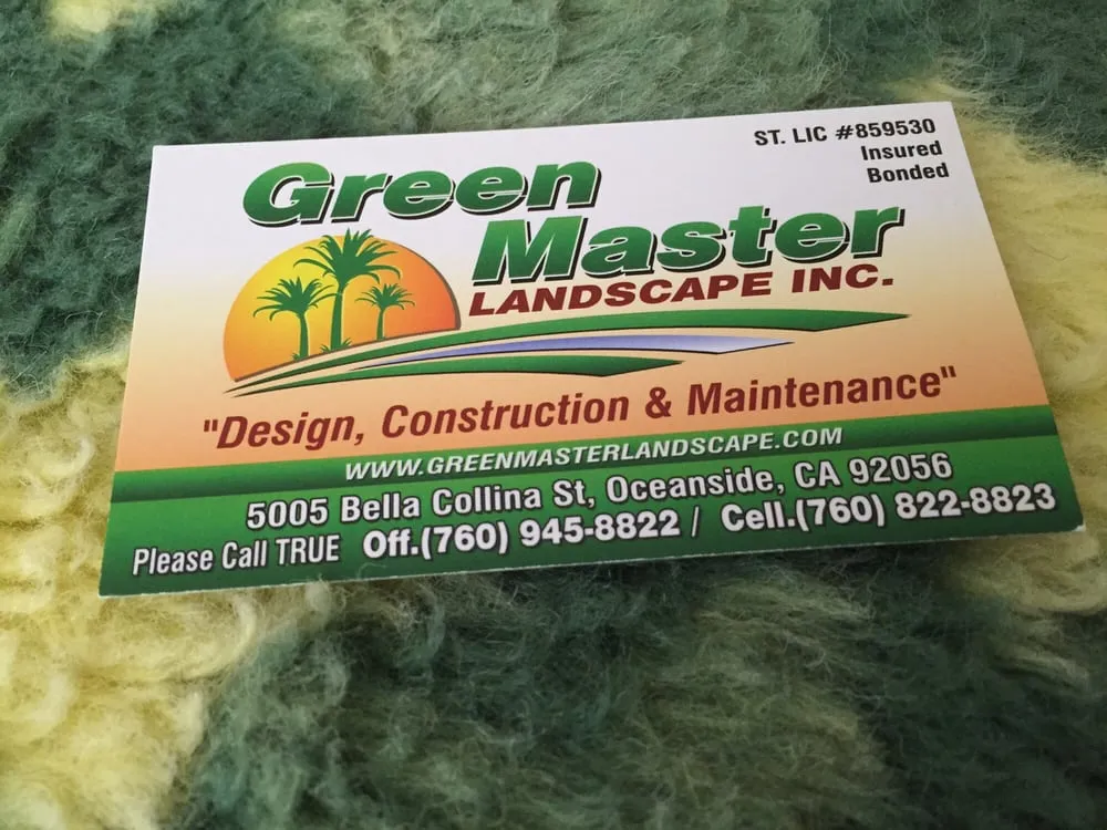 Custom lawn care service in Oceanside, CA by Green Master Landscape
