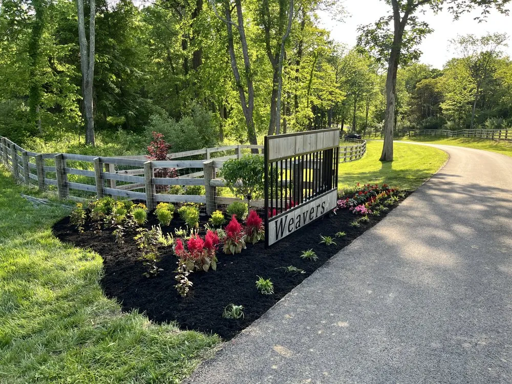 Custom landscape installation in Bloomington, IN - Green Monster