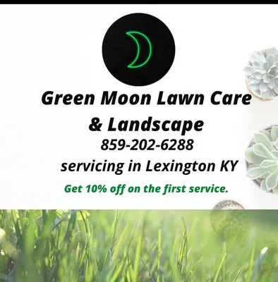 Green Moon Lawn Care and Landscape Logo