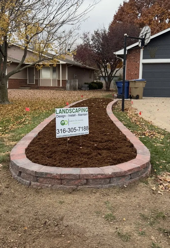 Professional landscape installation for outdoor upgrades in Wichita, KS by Green Outdoors Landscape