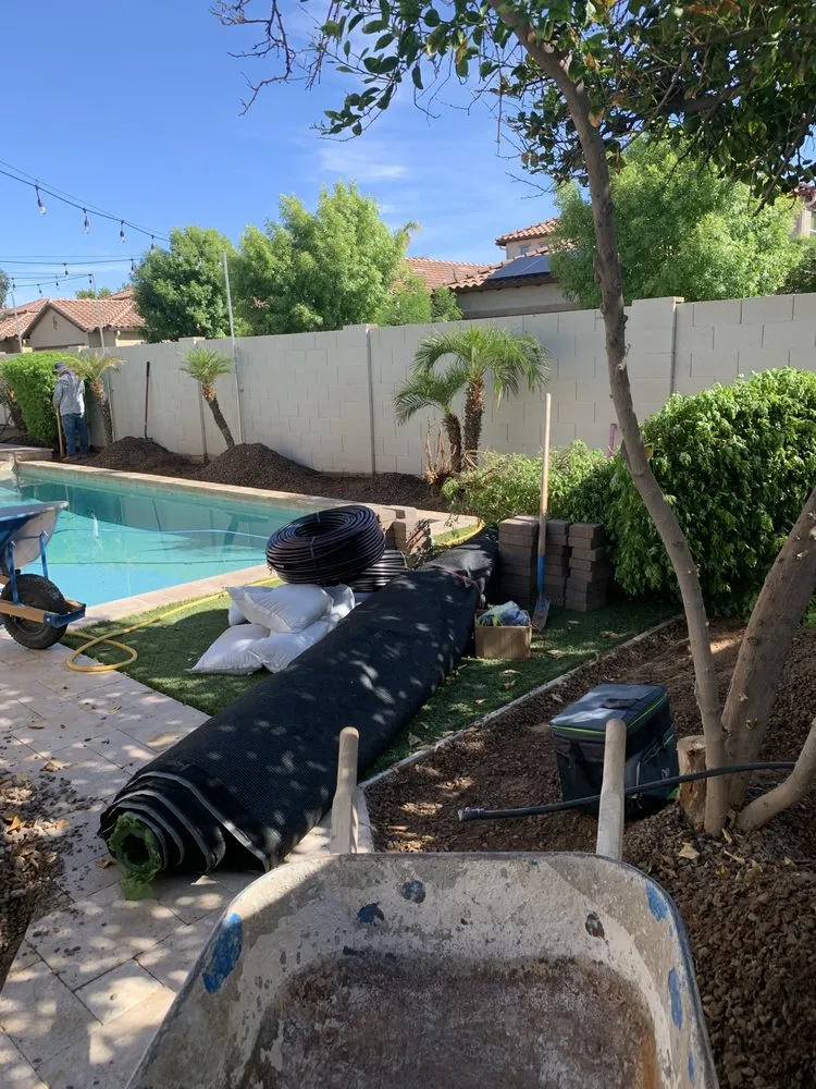 Affordable landscape design for year-round maintenance in Phoenix, AZ by Green Paradise Landscaping Services