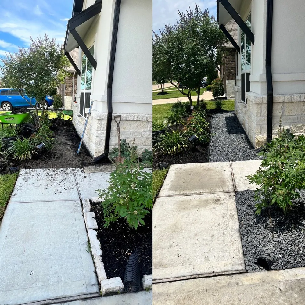 Custom landscape installation in Houston, TX - Green Path Landscapes
