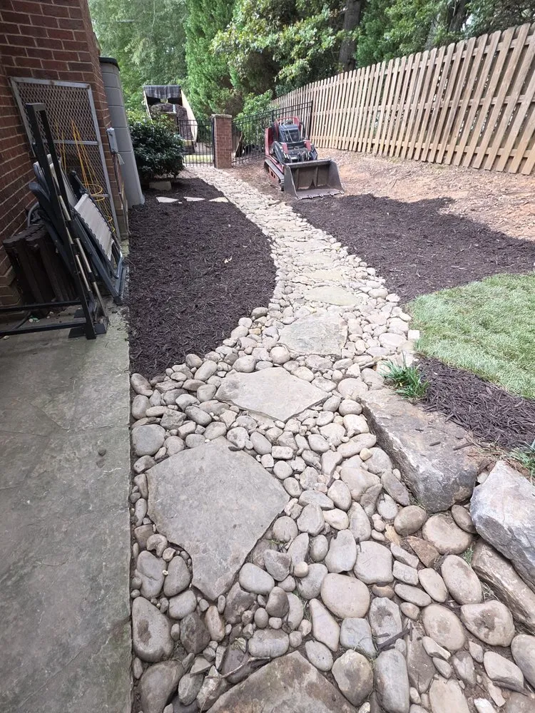 Professional landscape design with custom design in Gainesville, GA by Green Path Landscaping