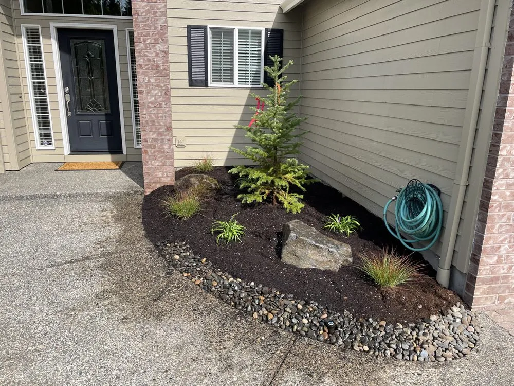 Custom garden landscaping with custom design across Wilsonville, OR - Green River Irrigation & Landscape