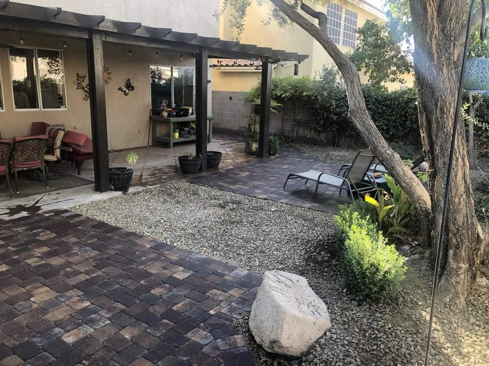 Custom yard maintenance with custom design in Las Vegas, NV by Green River Landscape