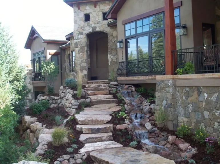 Affordable lawn mowing service with custom design in Colorado Springs, CO by Green Scapes Landscaping