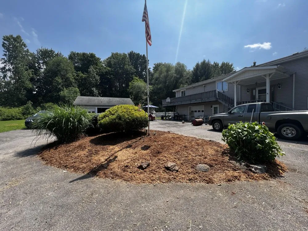 Professional outdoor landscaping for residential properties in Macedon, NY by Green Scaping