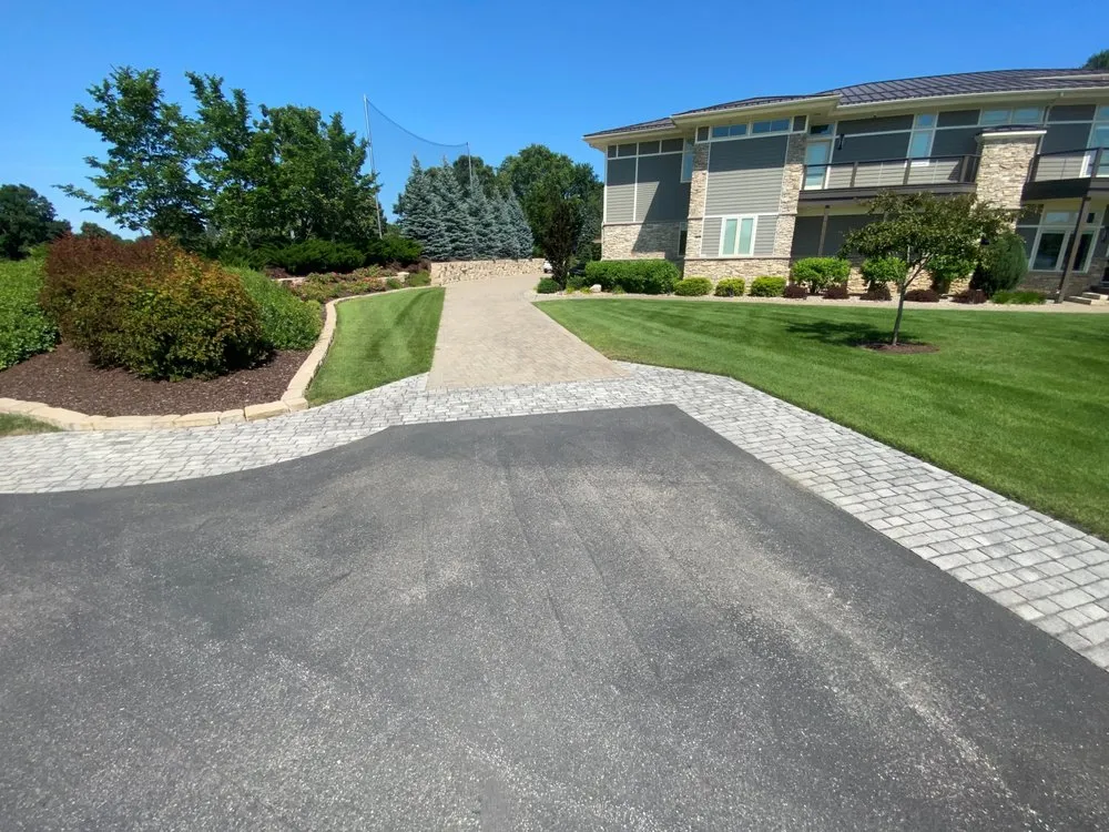 Custom outdoor landscaping in Alma, MI by Green Side Up