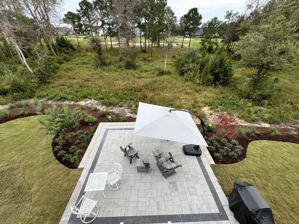 Professional landscape installation in Wilmington, NC by Green Side Up of Wilmington