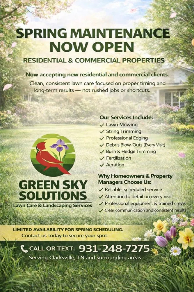Trusted residential landscaping in Clarksville, TN - Green Sky Solutions
