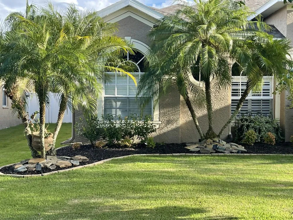 Custom outdoor landscaping in Tampa, FL by Green Solutions Lawn Care & Pest Control