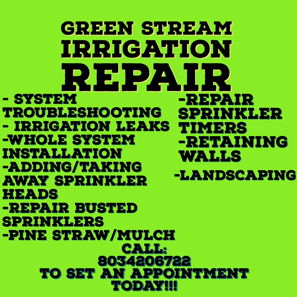 Top-rated lawn care service experts serving Bishopville, SC - Green Stream Irrigation Repair