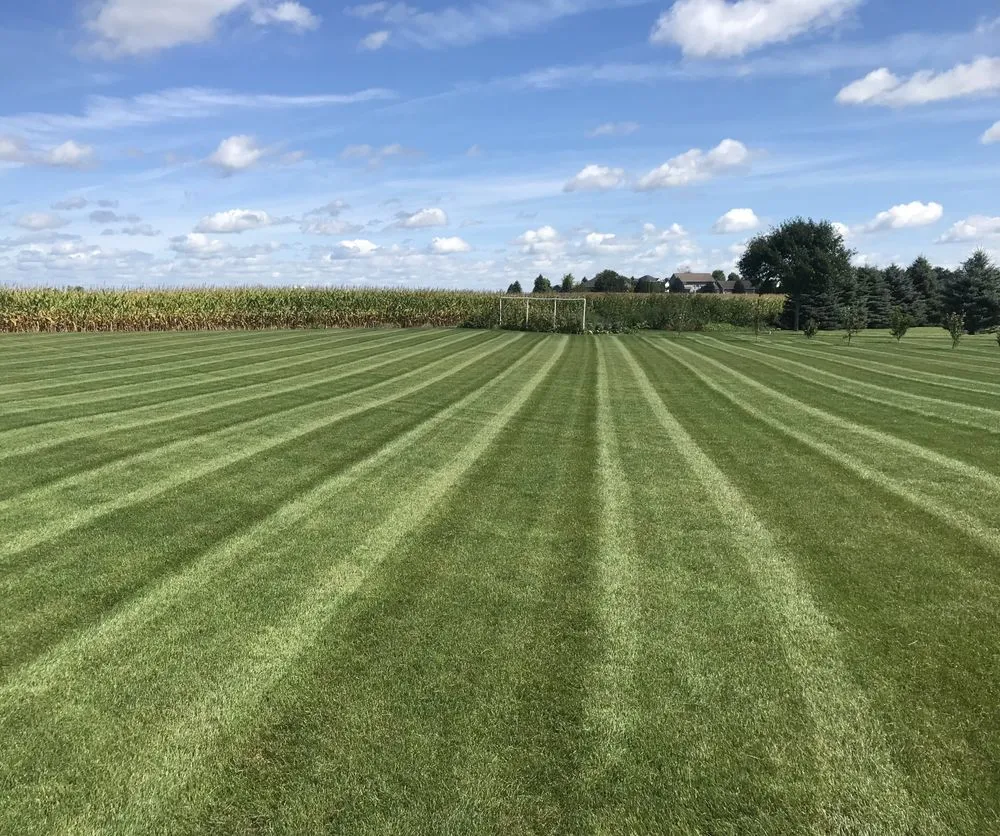 Affordable landscape design for beautiful yards in Ellington, WI by Green Stripe Mowing