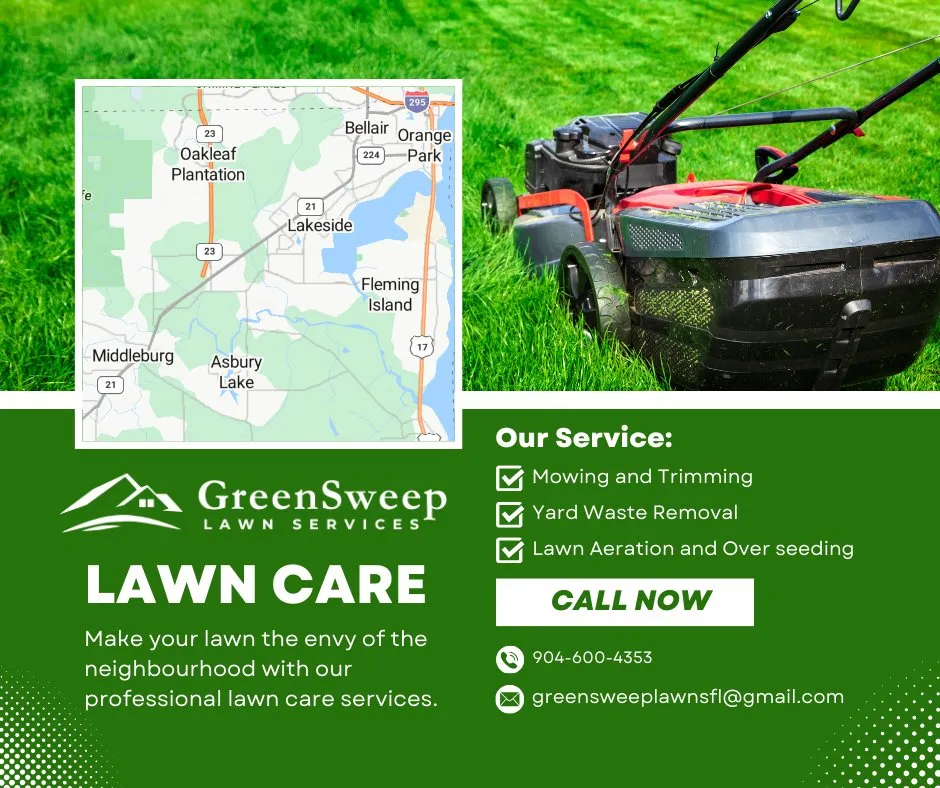 Local lawn mowing service experts serving Fleming Island, FL - Green Sweep Lawn Services