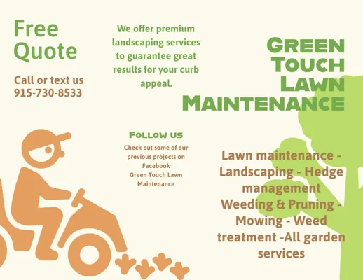 Green Touch Lawn Maintenance Logo