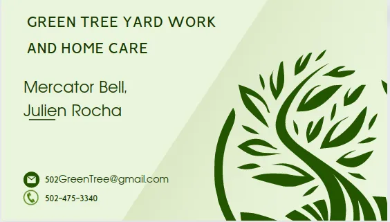 Green Tree Yard work and Lawn Care Logo